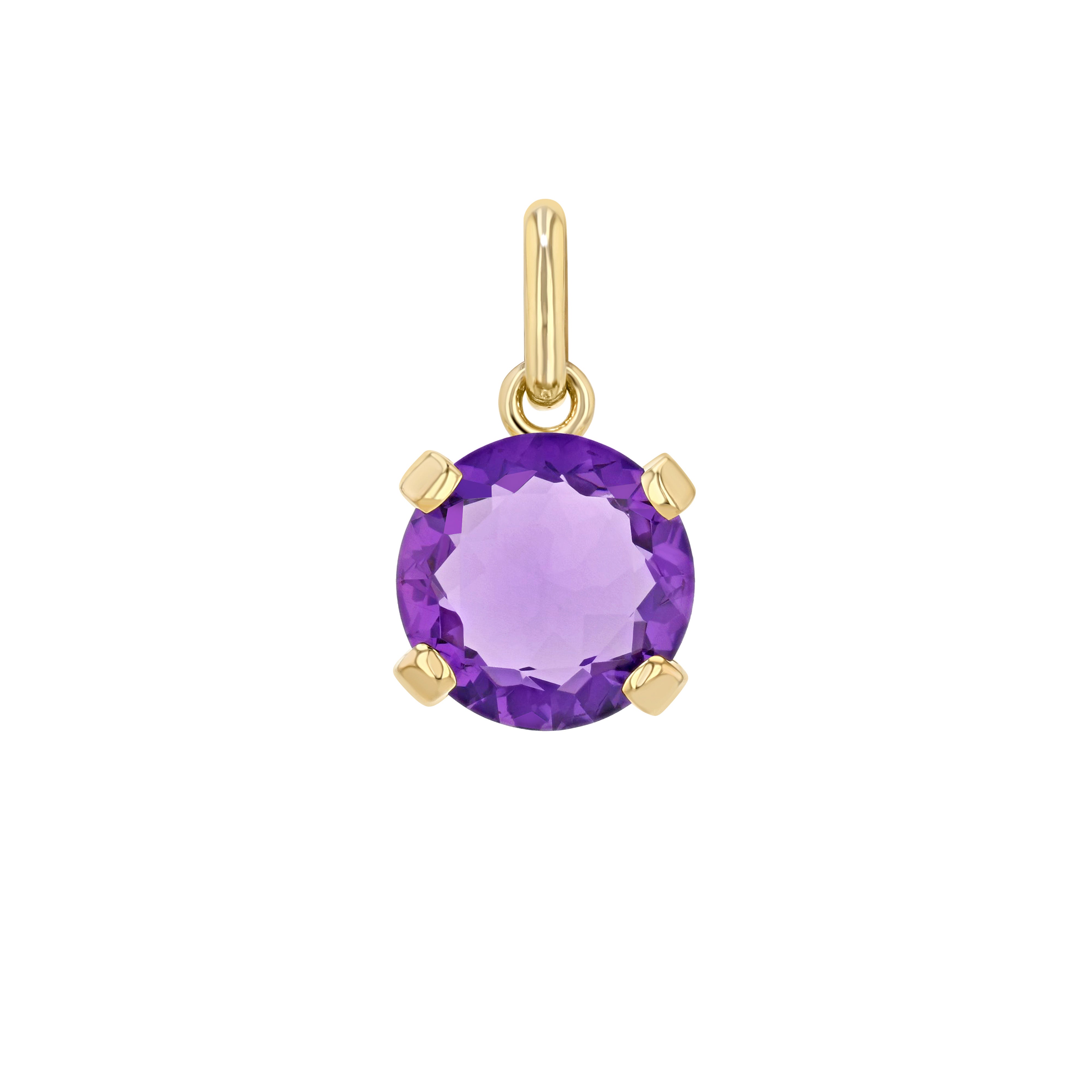 Amethyst Round Cut Elemental Pendant