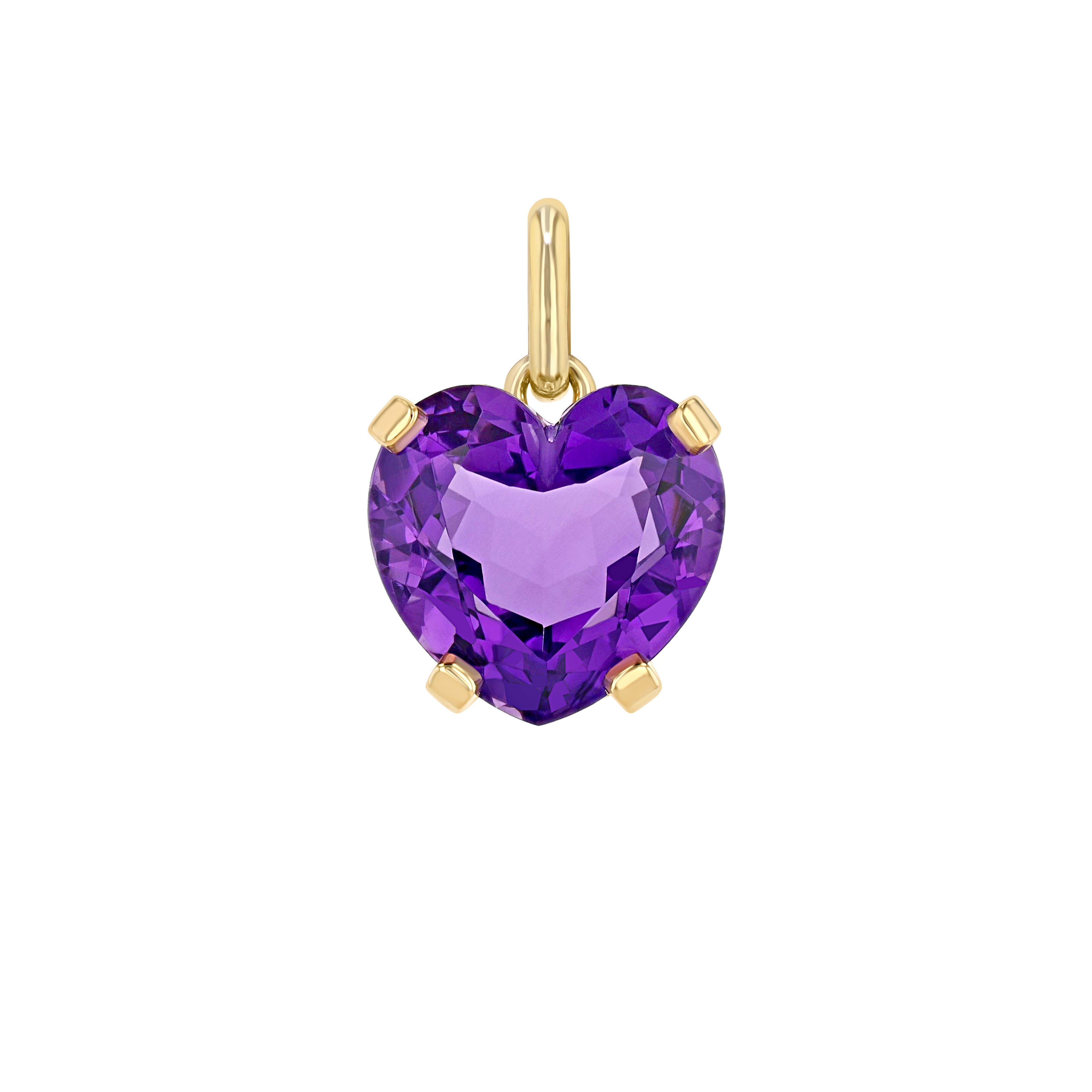 Amethyst Heart Elemental Pendant