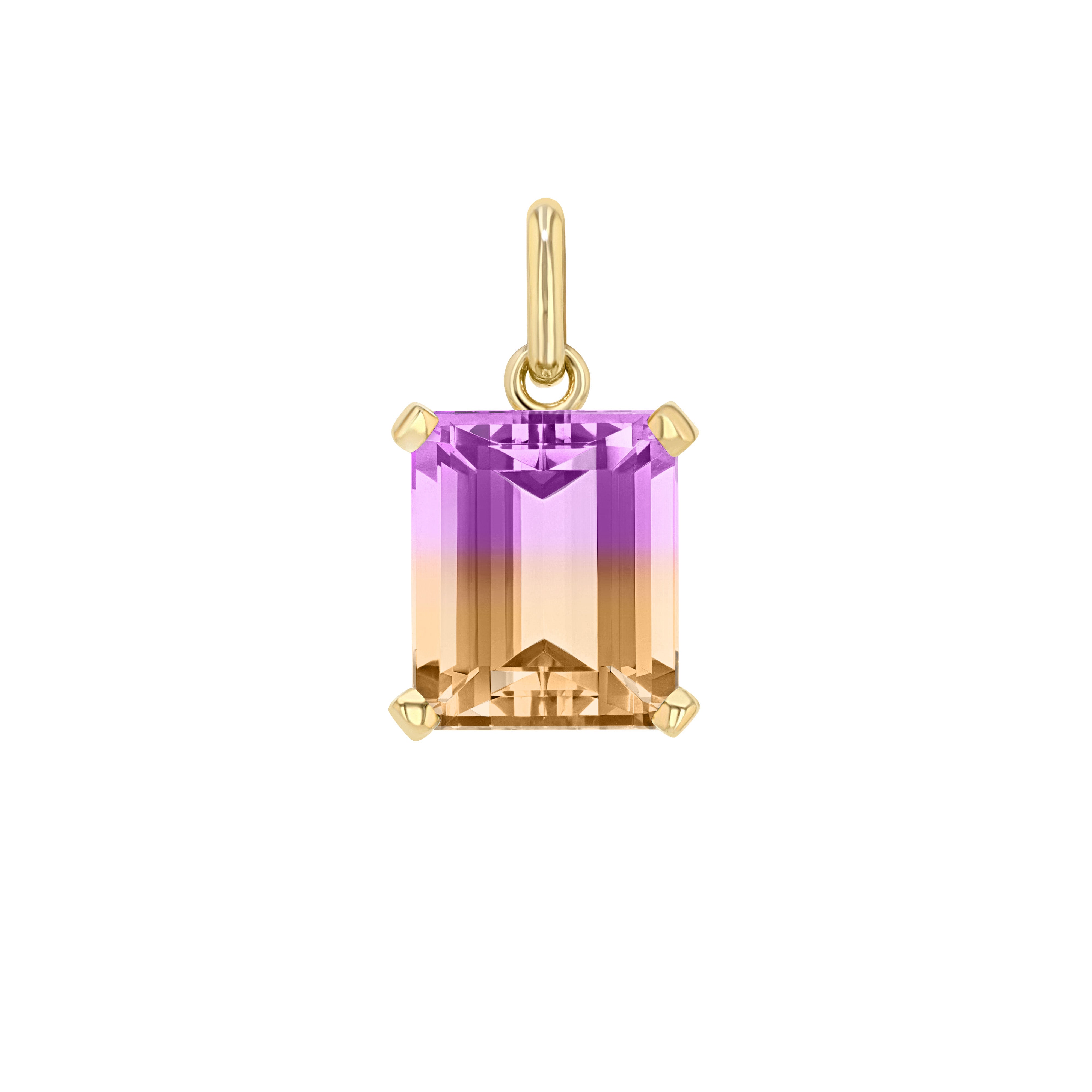 Ametrine Emerald Cut Elemental Pendant