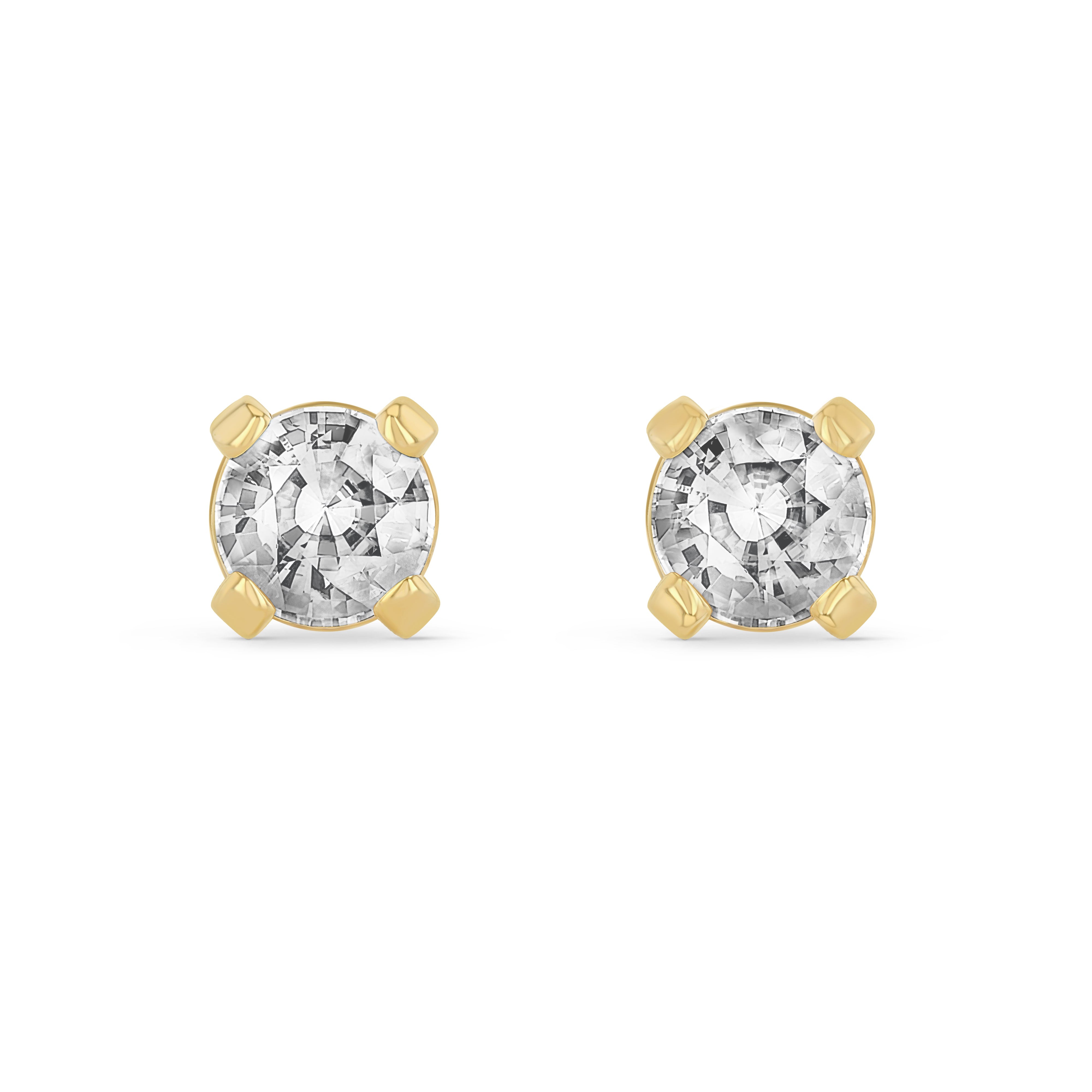 Diamond Round Elemental Earrings