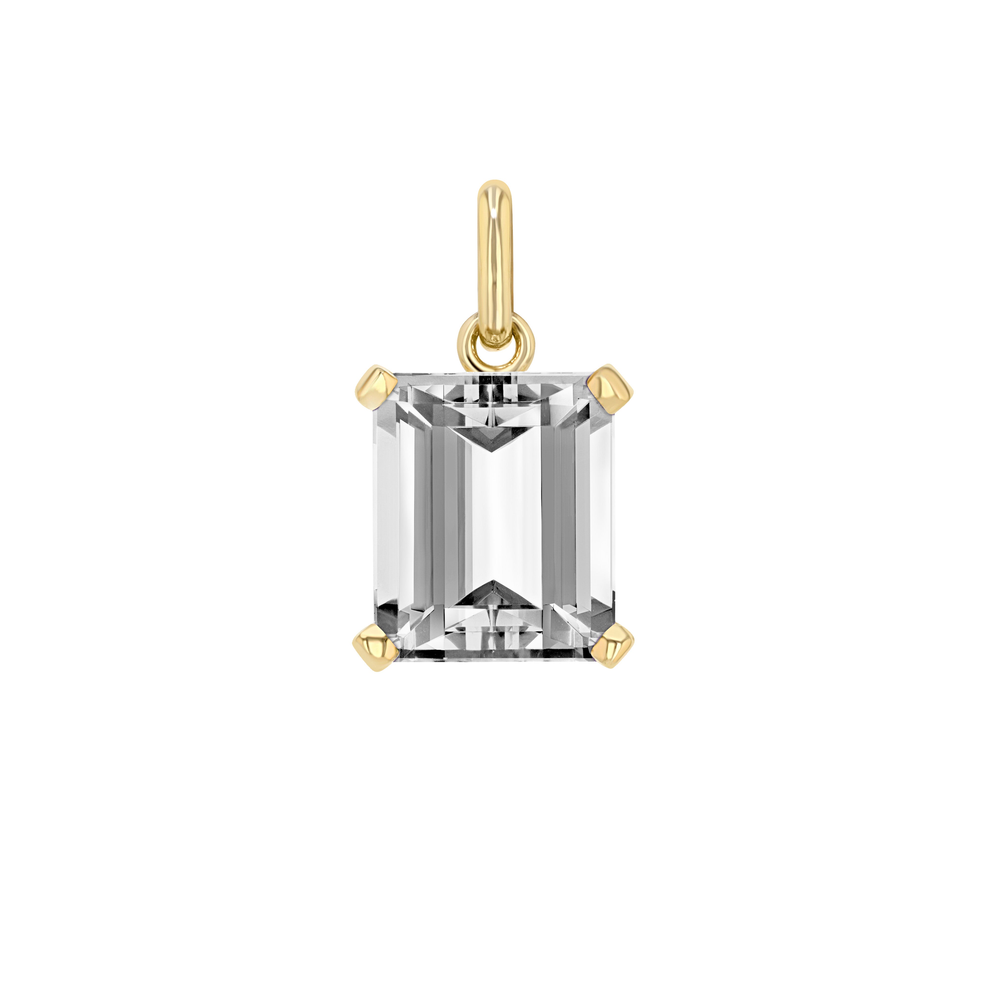 Diamond Emerald Cut Elemental Pendant