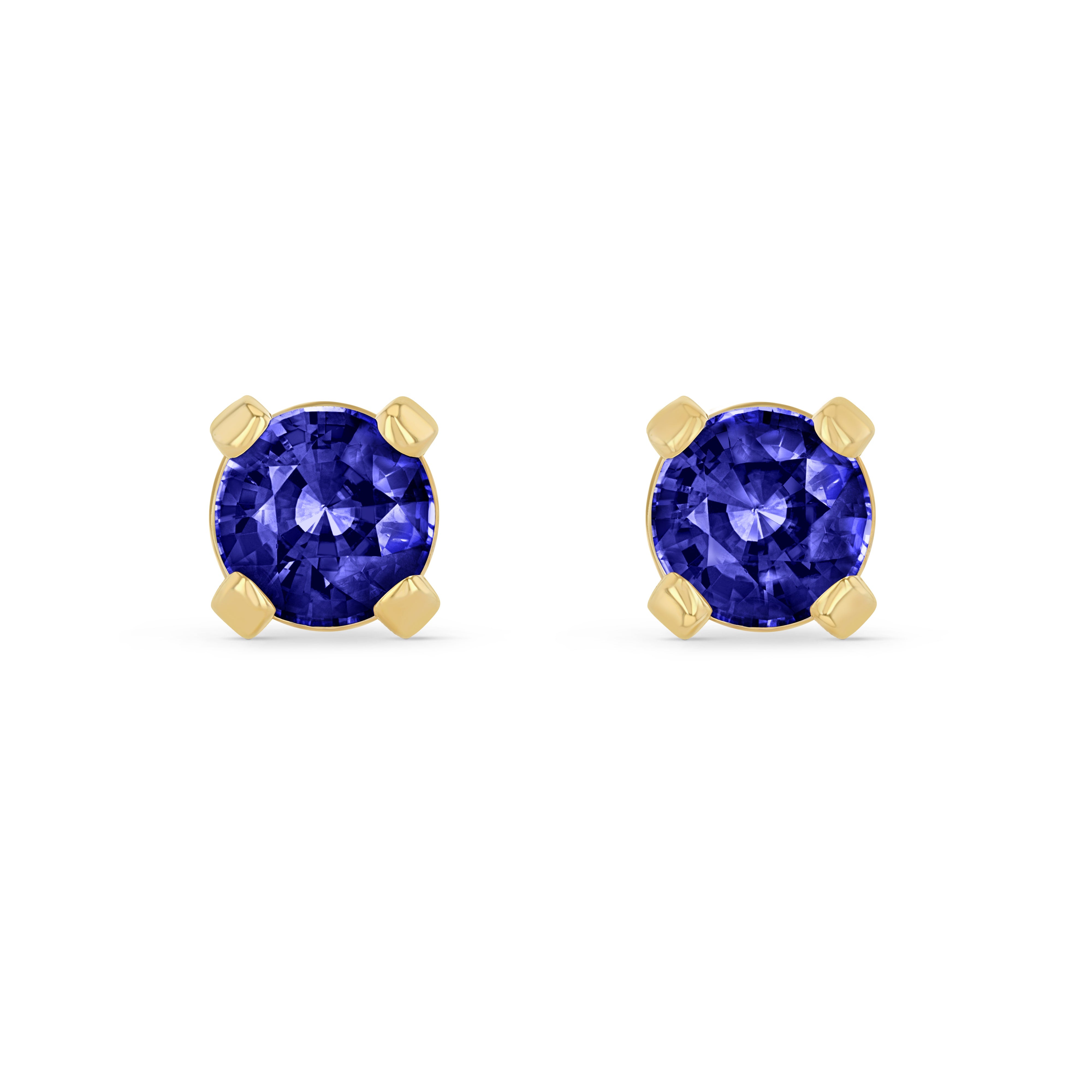 Iolite Round Elemental Earrings