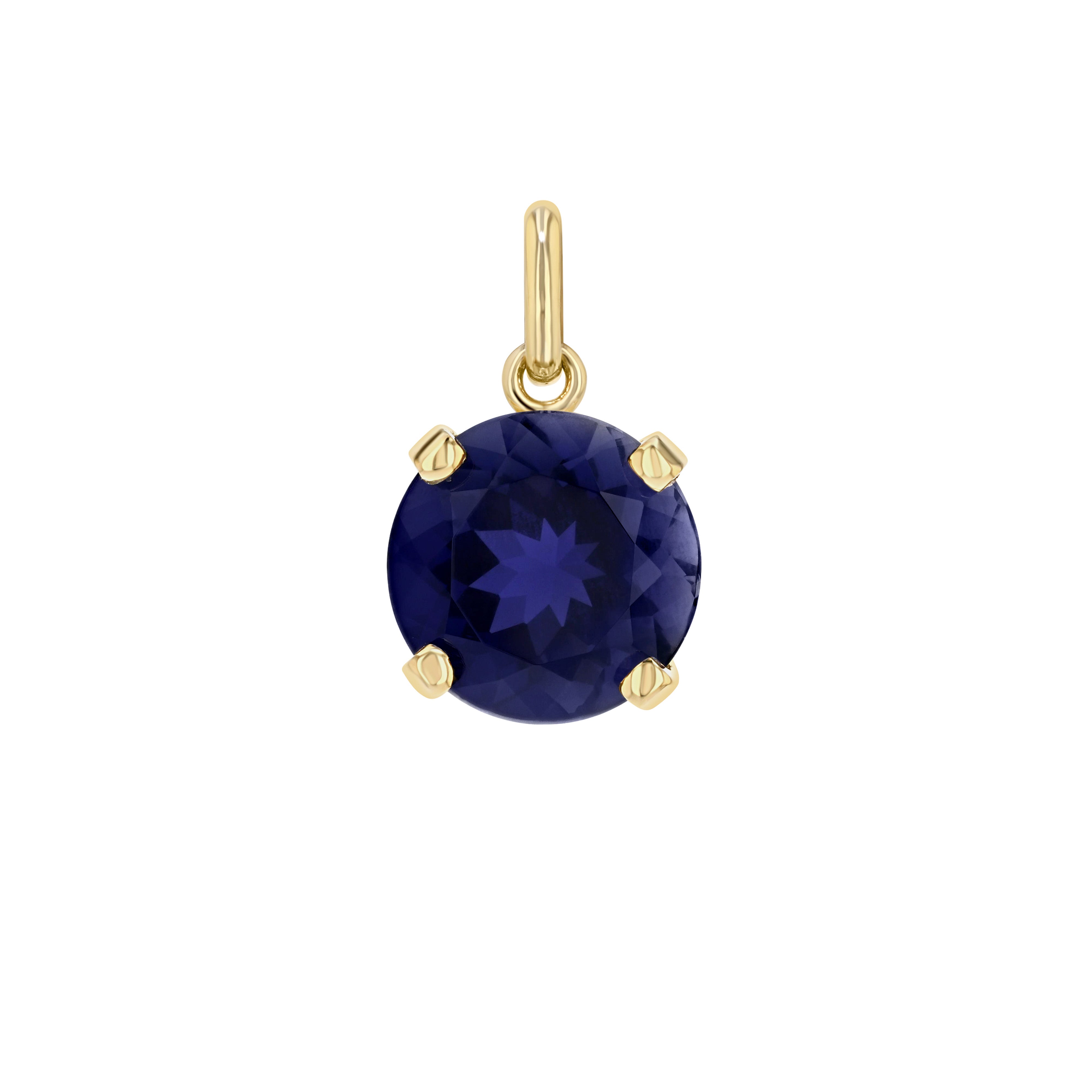 Iolite Round Elemental Pendant