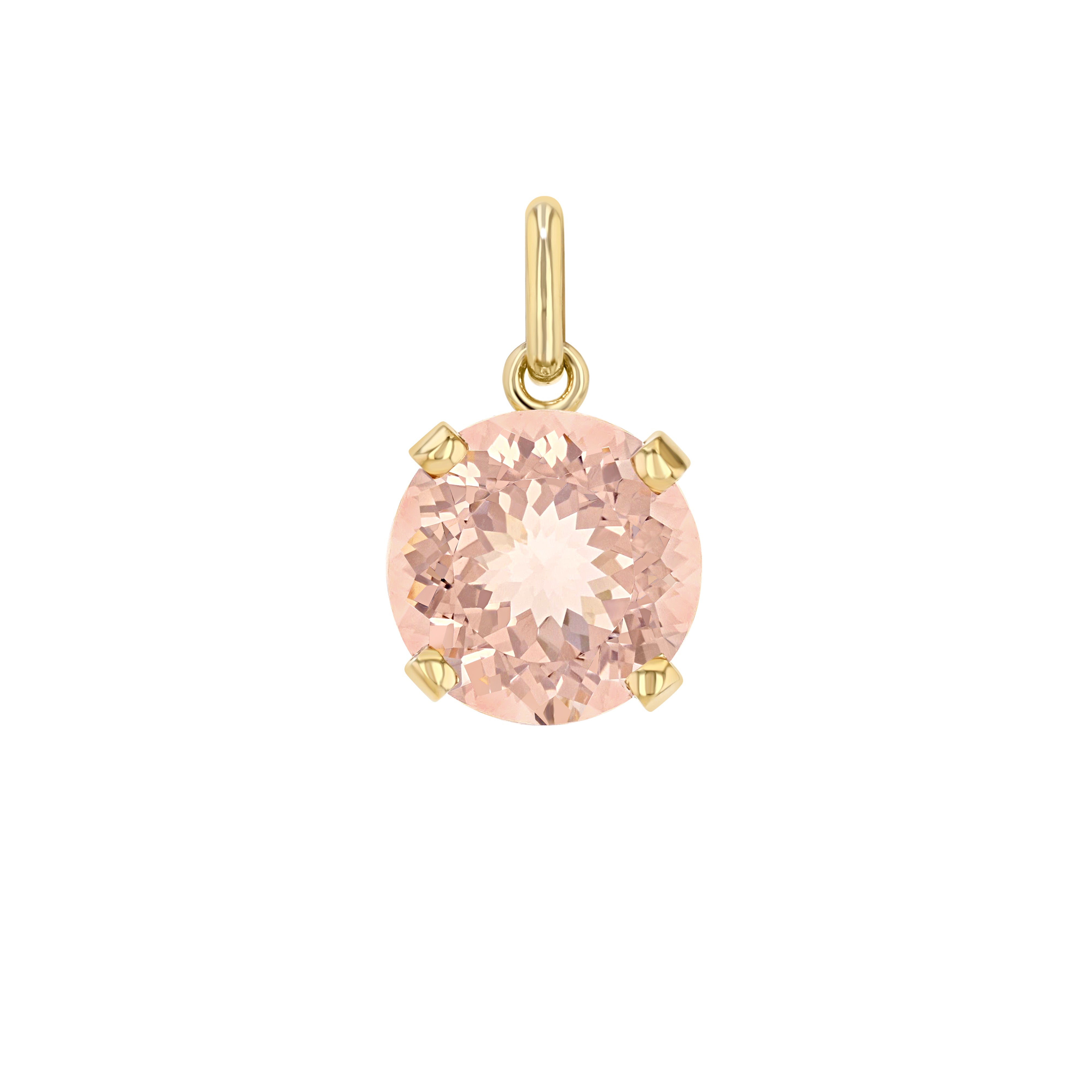 Morganite Round Elemental Pendant