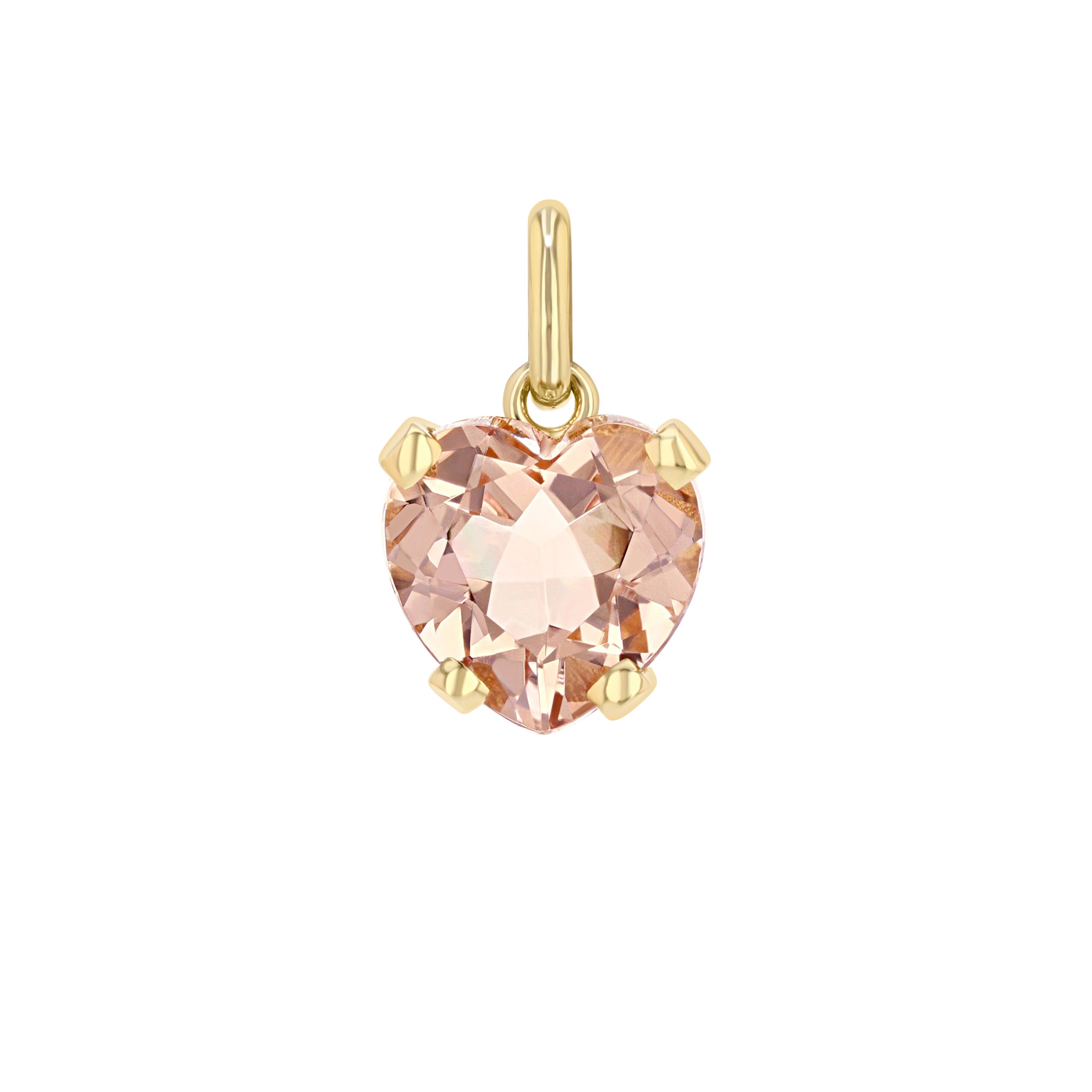 Morganite Heart Elemental Pendant