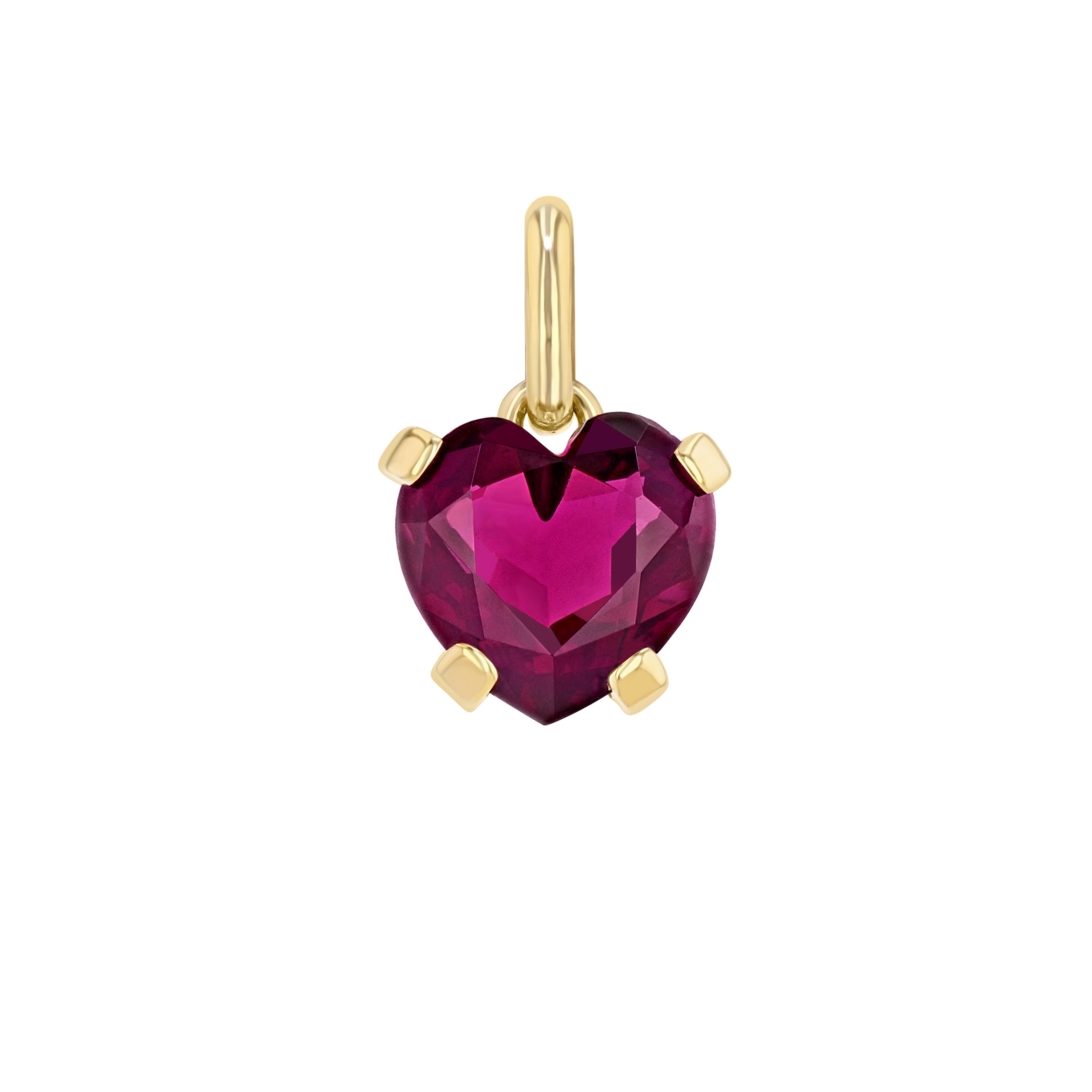 Purple Garnet Heart Elemental Pendant