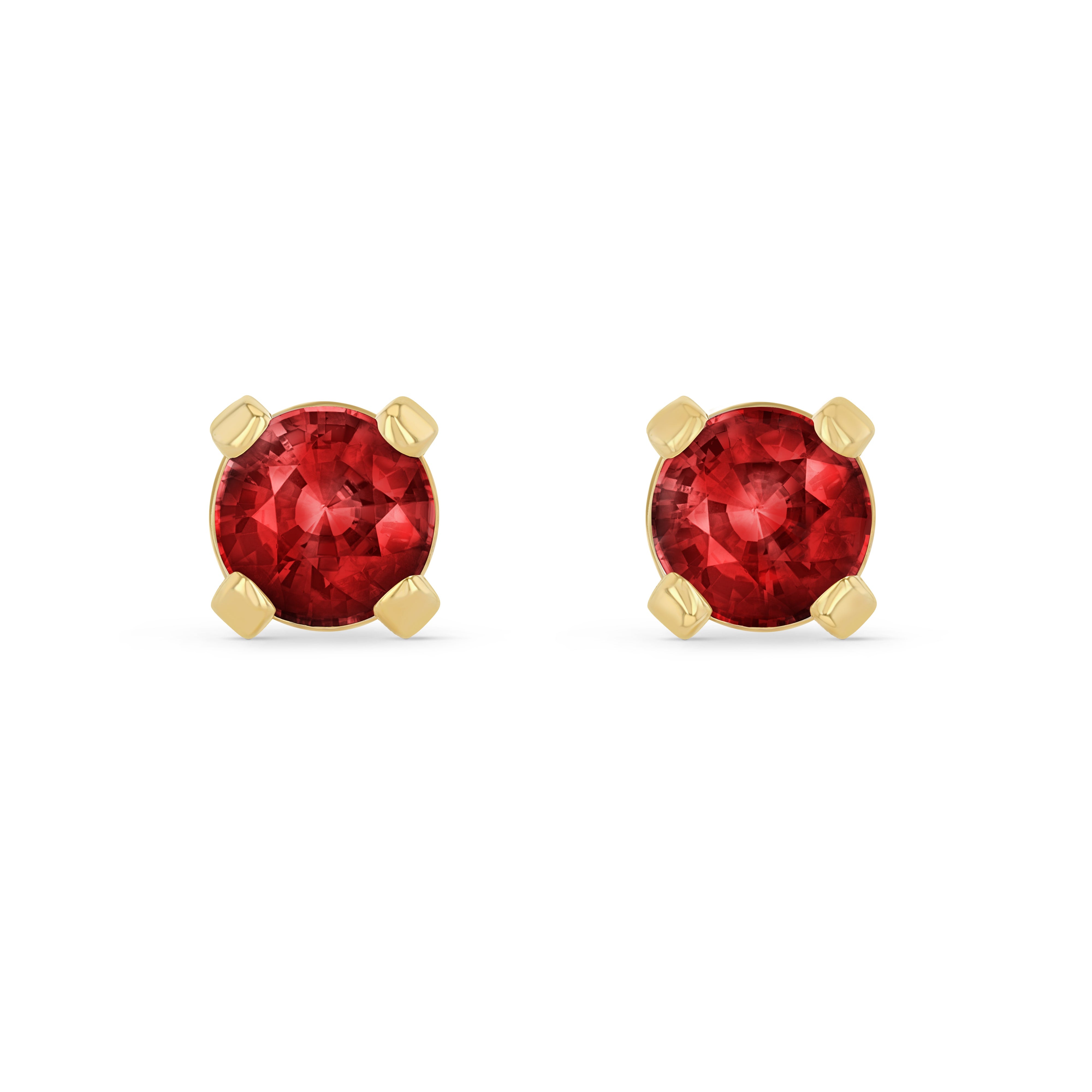 Ruby Round Elemental Earrings