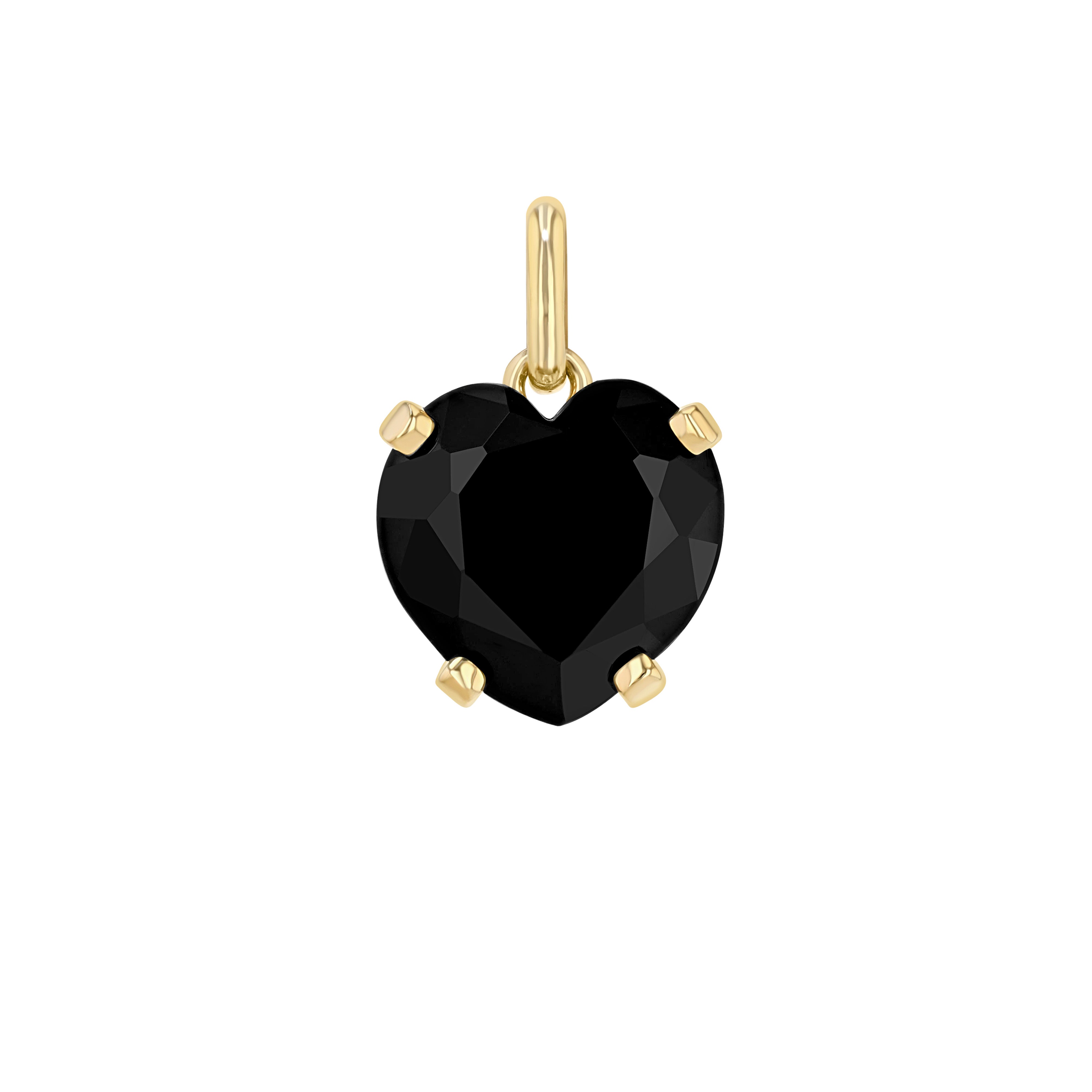 Black Tourmaline Heart Elemental Pendant