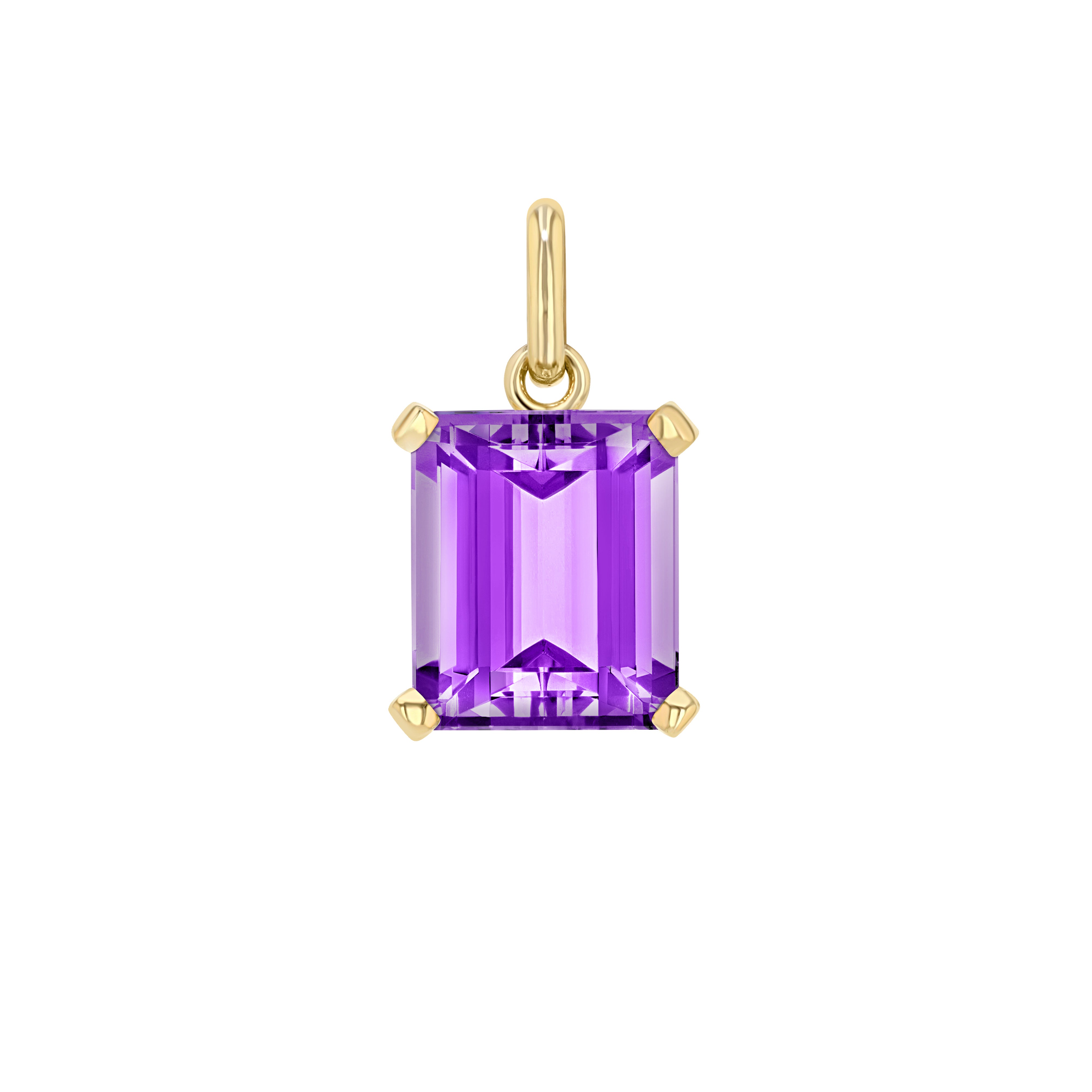 Purple Zircon Emerald Cut Elemental Pendant